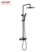 LESUN Best Price Black Rainfall Mixer Faucet Stainless Steel Shower Faucet Set Hand Shower