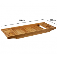 Bathtub Caddy Tray Crafted Rustic Wooden Bath Caddy for Wine Holder